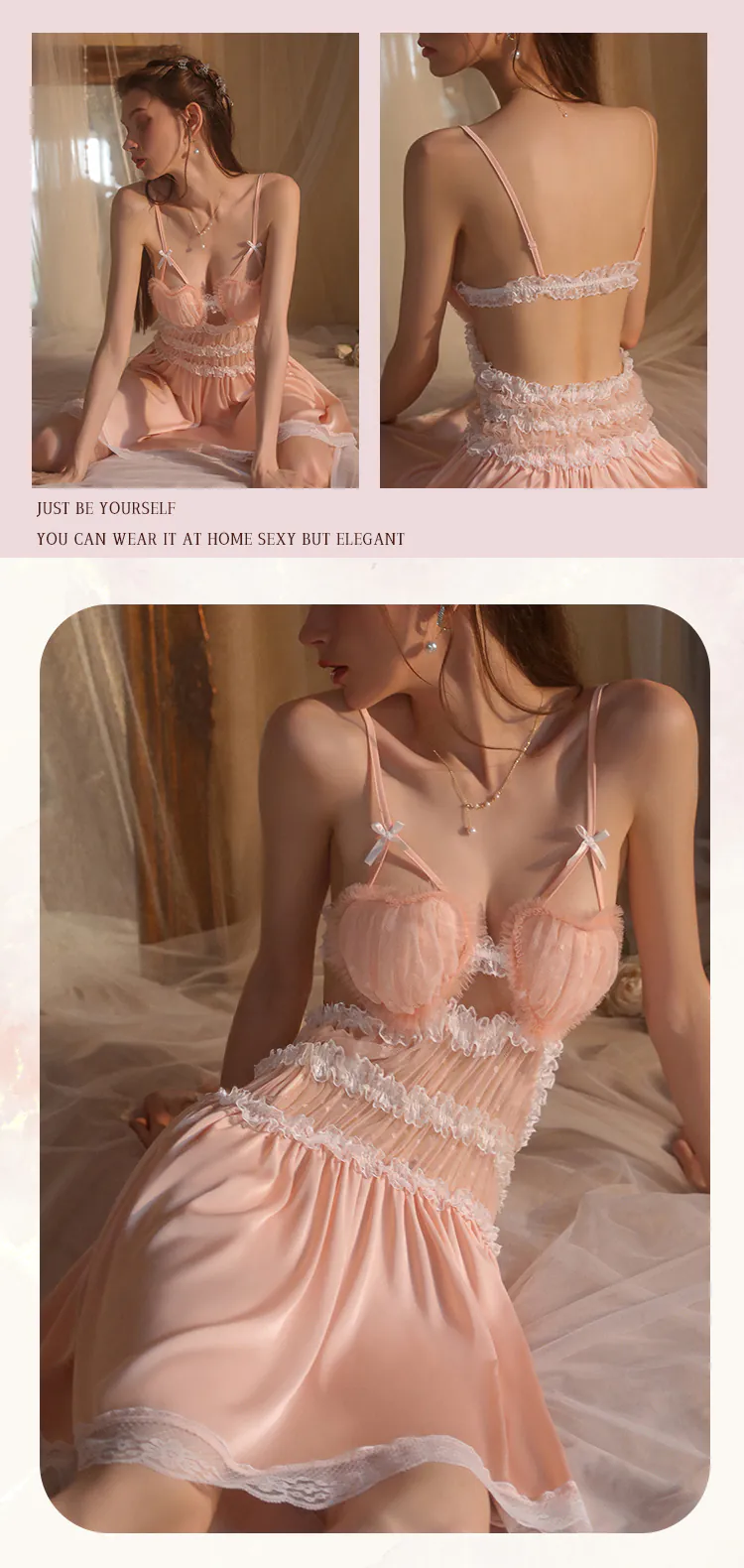 Romantic-Heart-Shaped-Cup-Spaghetti-Strap-Sheer-Mesh-Nightgown09