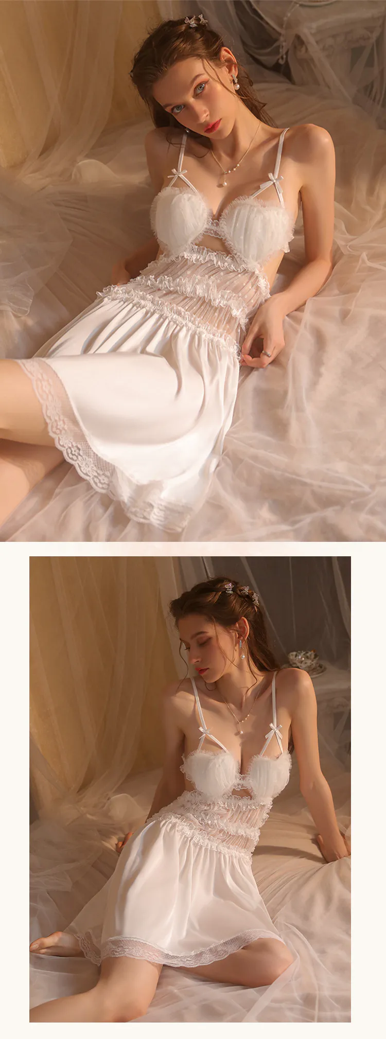 Romantic-Heart-Shaped-Cup-Spaghetti-Strap-Sheer-Mesh-Nightgown15