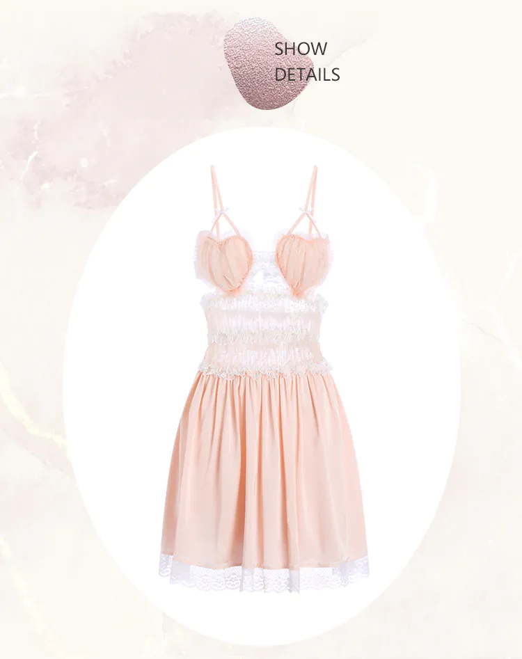 Romantic-Heart-Shaped-Cup-Spaghetti-Strap-Sheer-Mesh-Nightgown16