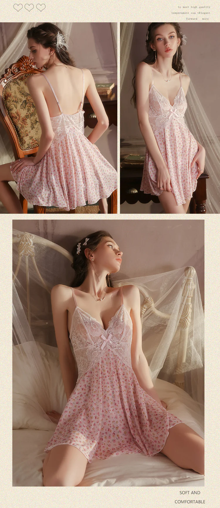 Sexy-Pink-Floral-Lace-Backless-Babydoll-Chemise-Honeymoon-Lingerie10
