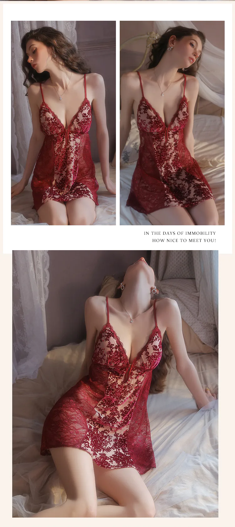 Sweet-Backless-Velvet-Lace-Honeymoon-Babydoll-Nightwear-Chemise14