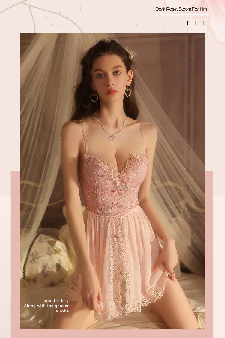 Sweet-French-Princess-Style-Backless-Lace-Slip-Summer-Thin-Nightgown09