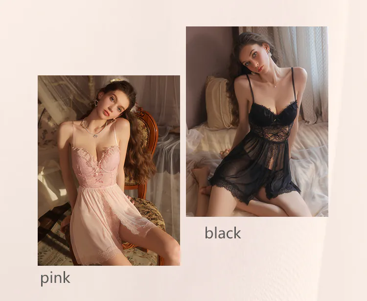 Sweet-French-Princess-Style-Backless-Lace-Slip-Summer-Thin-Nightgown11