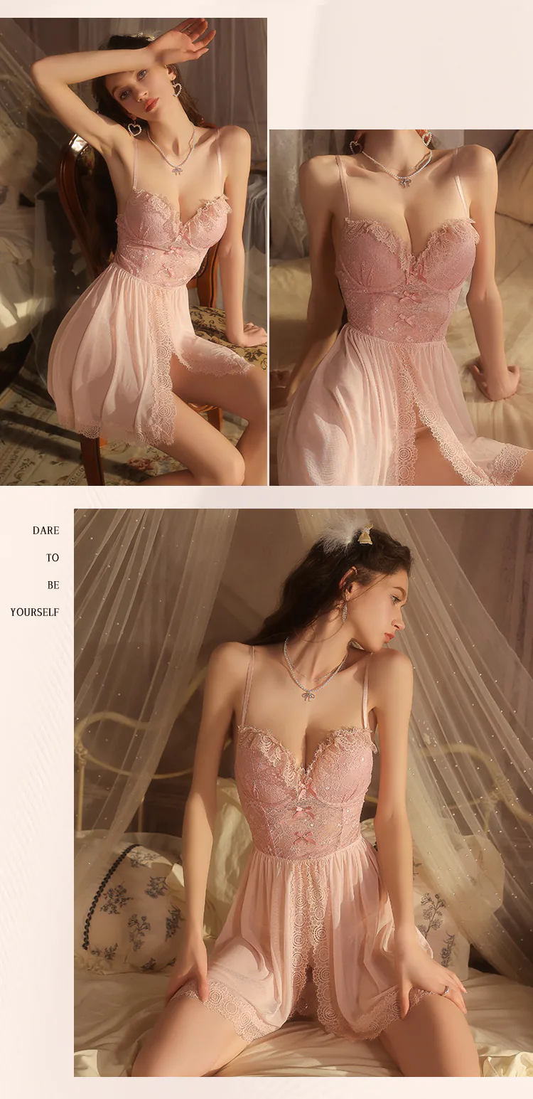 Sweet-French-Princess-Style-Backless-Lace-Slip-Summer-Thin-Nightgown13