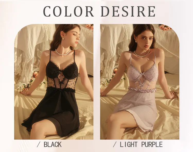Sweet-Princess-Style-See-Through-Lace-Nightdress-with-Built-in-Bra-Pads11
