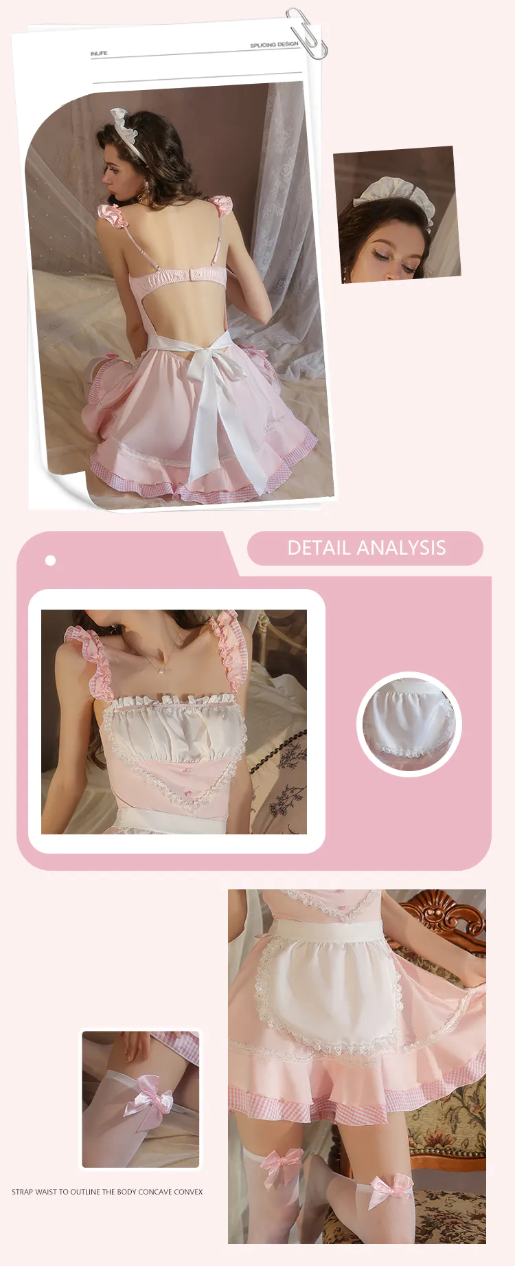 Kawaii-Pink-Ruffled-Straps-Anime-Maid-Roleplay-Lingerie-Cosplay-Nightdress08