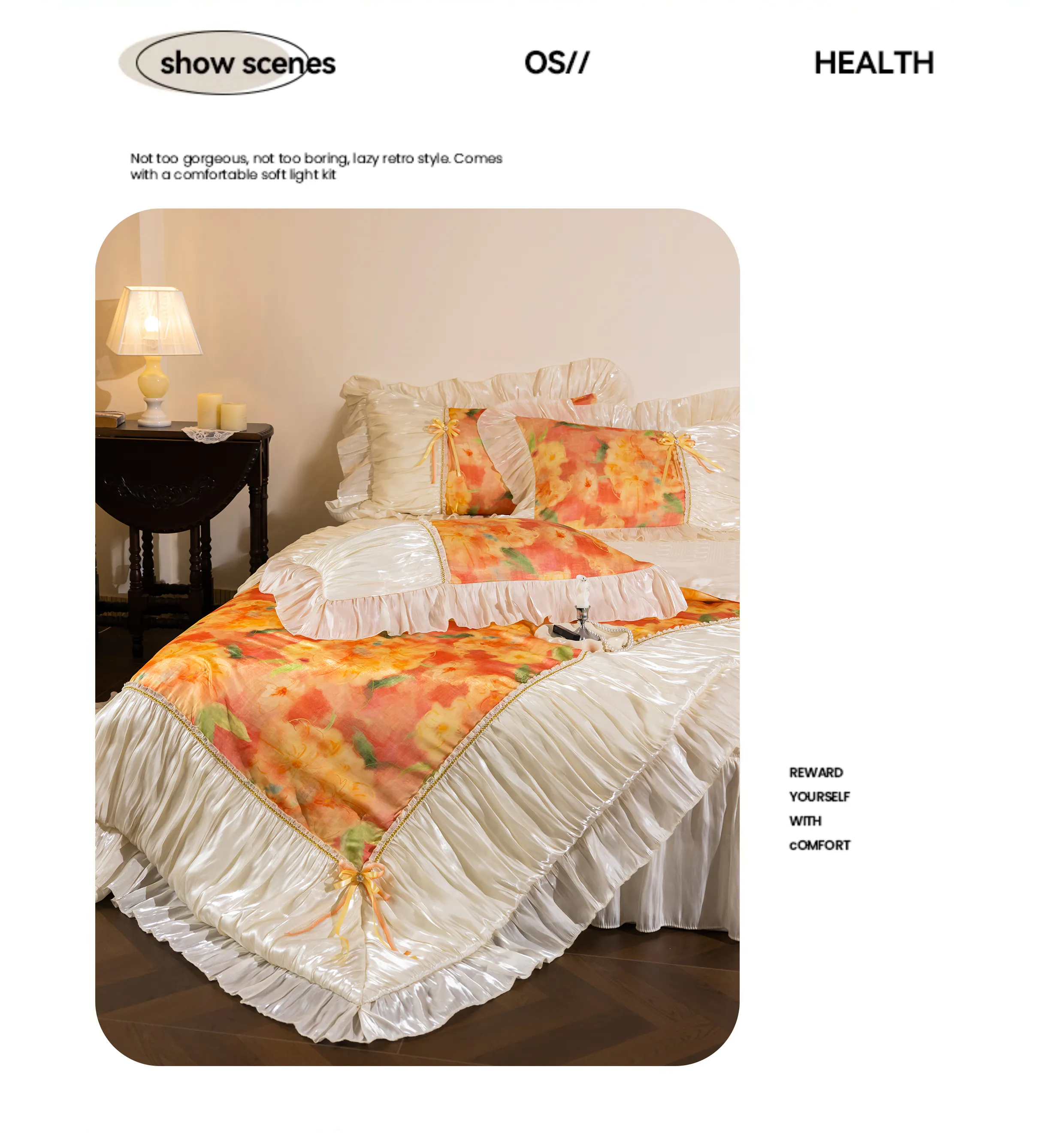 Princess-Warm-Orange-Tencel-Cotton-Floral-Ruffled-Hem-4-Piece-Bedding-Set08