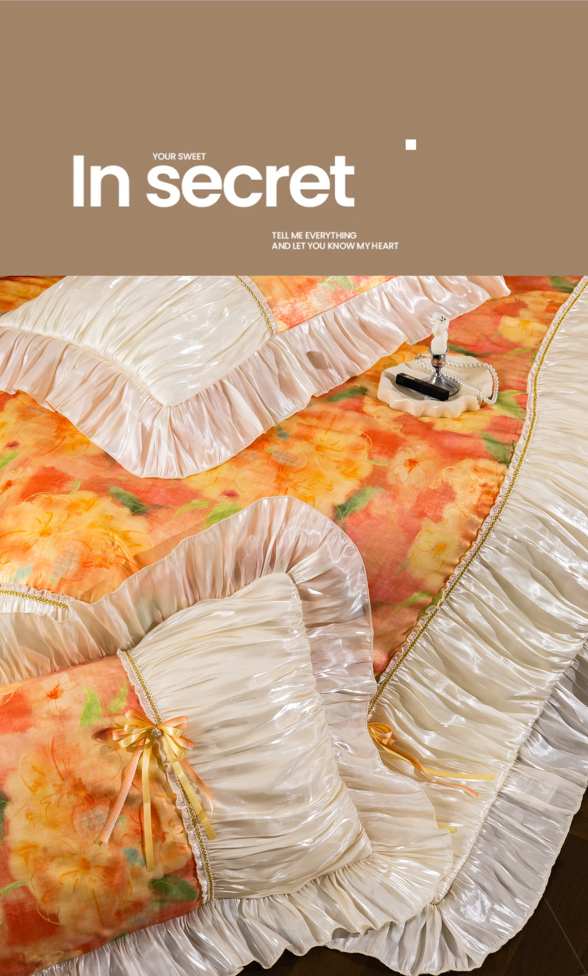 Princess-Warm-Orange-Tencel-Cotton-Floral-Ruffled-Hem-4-Piece-Bedding-Set12