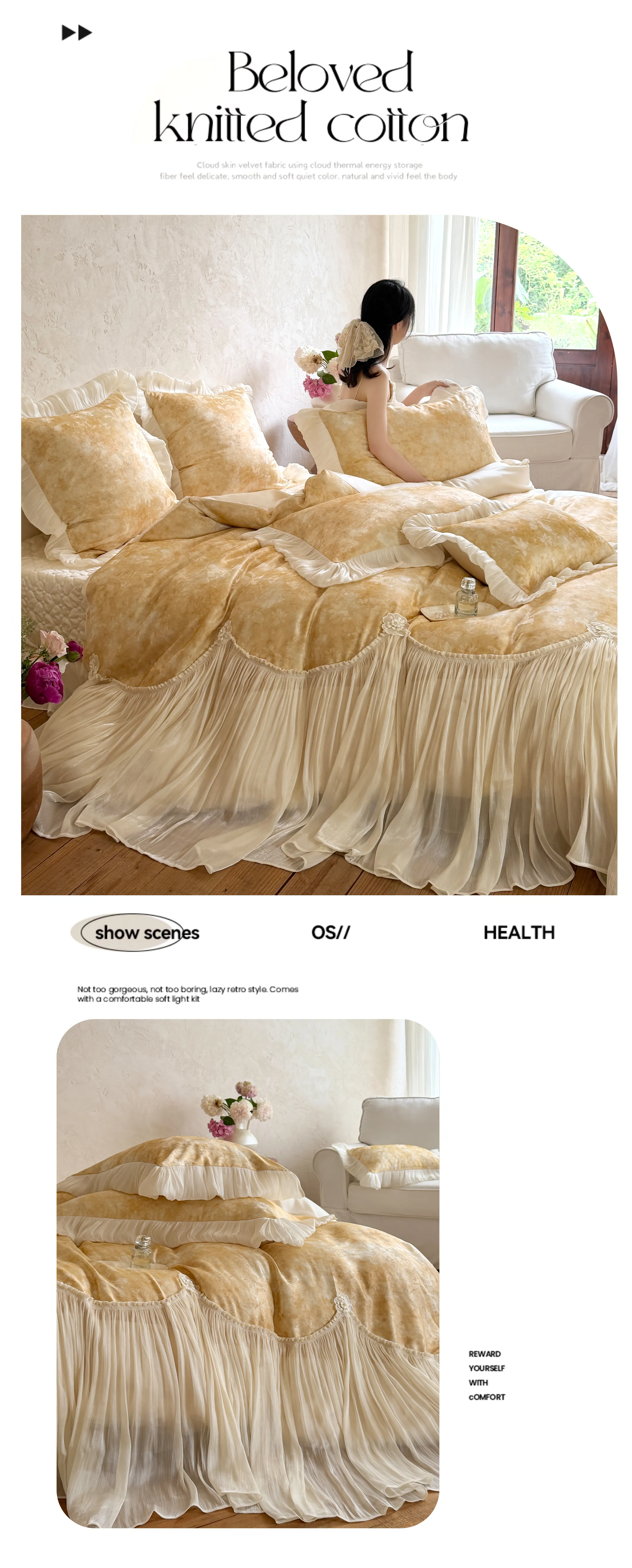 Victoria-Luxury-Tencel-Cotton-Jacquard-Floral-Pleated-4-Piece-Bedding-Set09