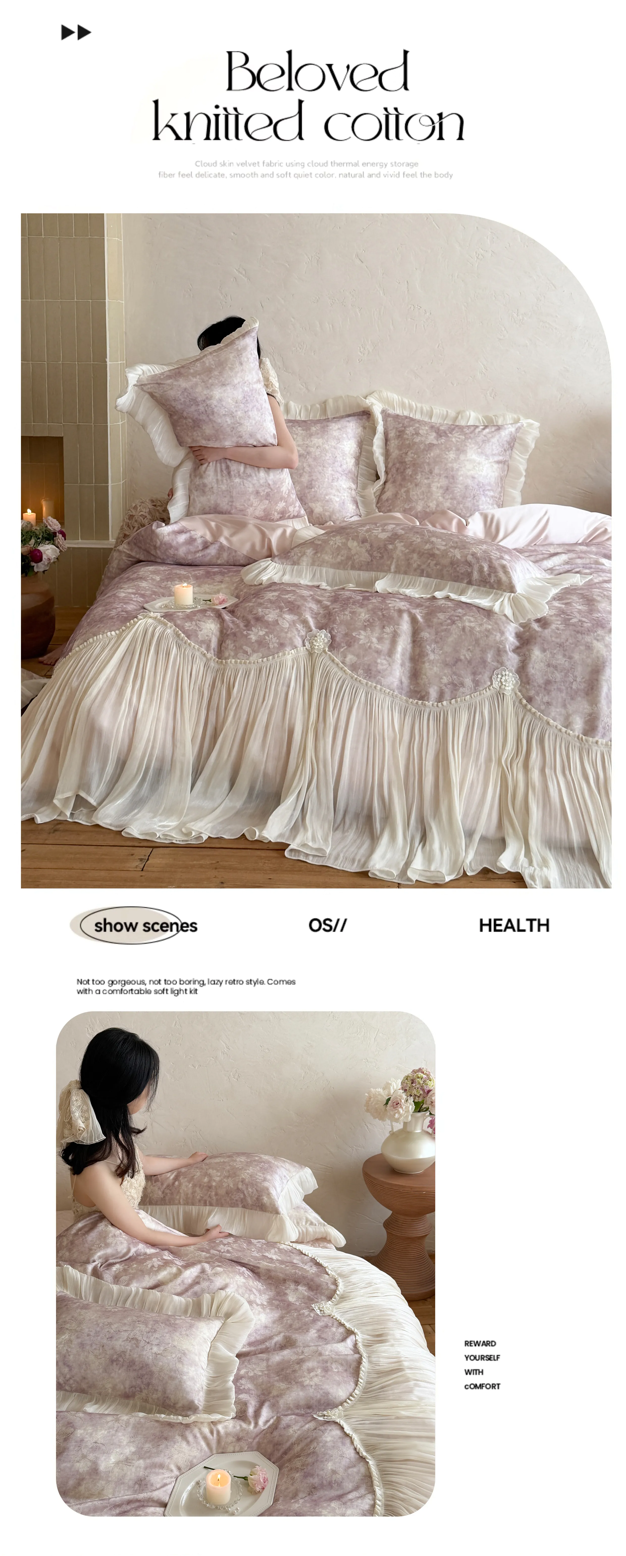 Victoria-Luxury-Tencel-Cotton-Jacquard-Floral-Pleated-4-Piece-Bedding-Set14