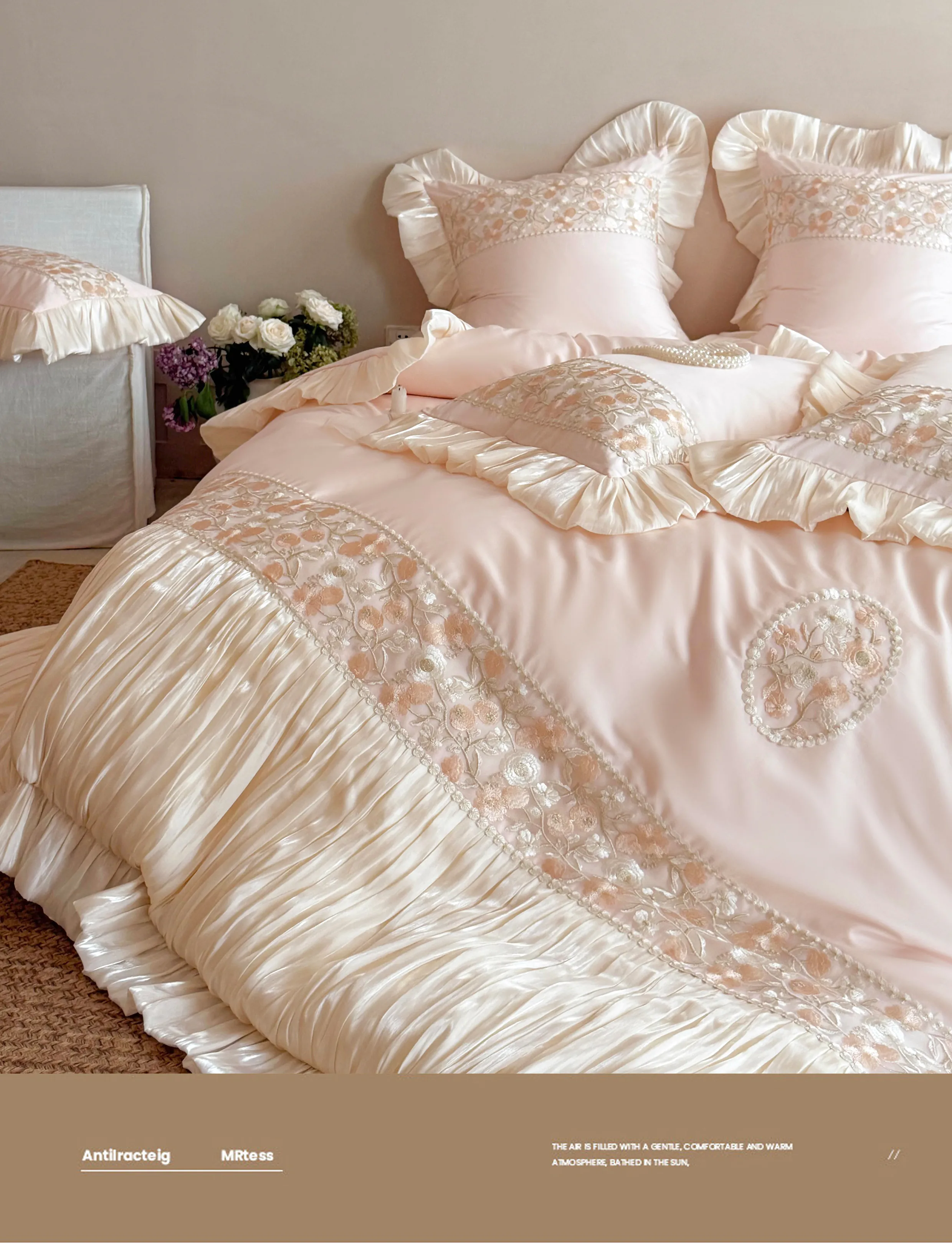 Victorian-Pink-100S-Long-Staple-Cotton-Floral-Lace-Ruffle-4-Piece-Bedding-Set08