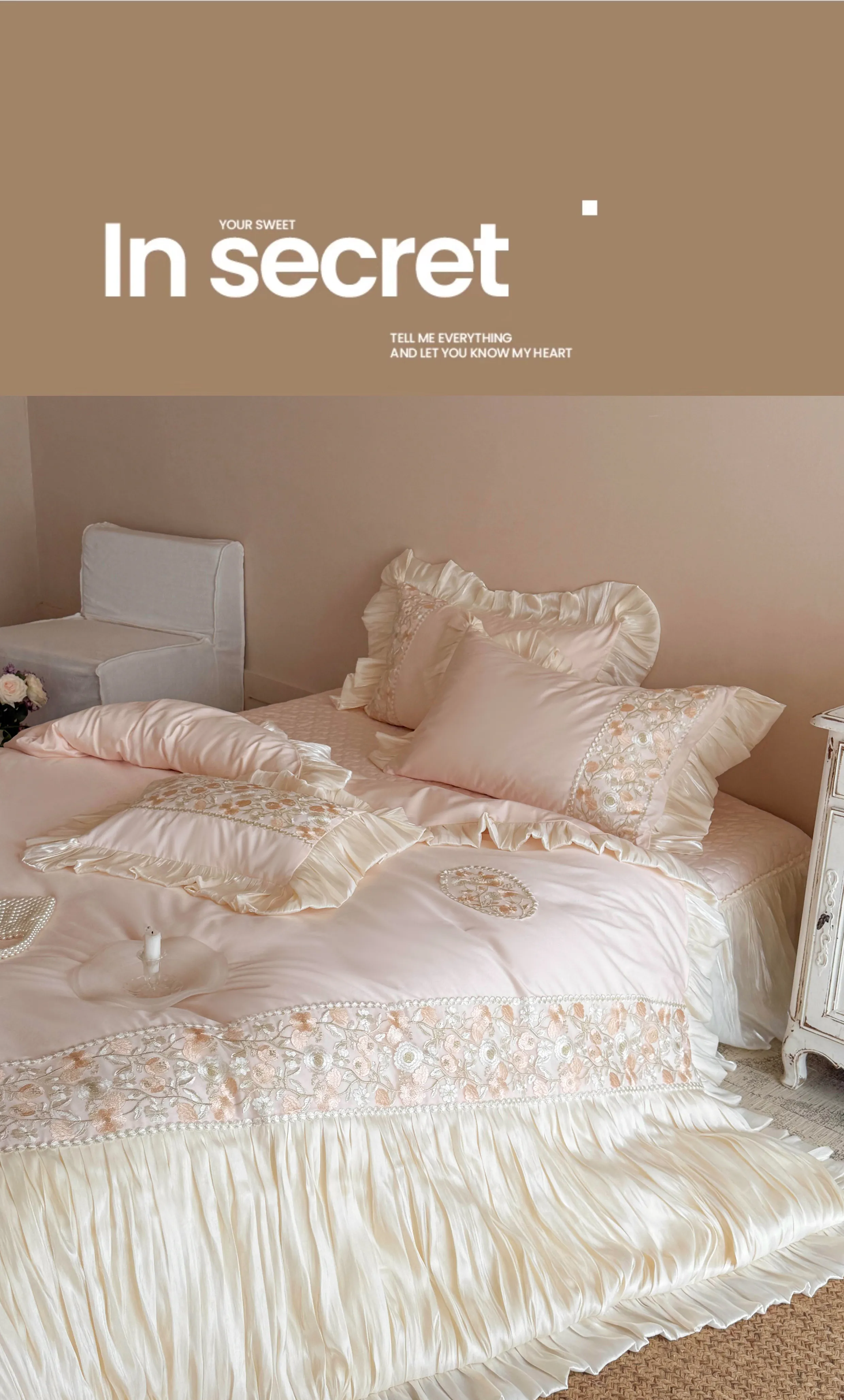Victorian-Pink-100S-Long-Staple-Cotton-Floral-Lace-Ruffle-4-Piece-Bedding-Set11