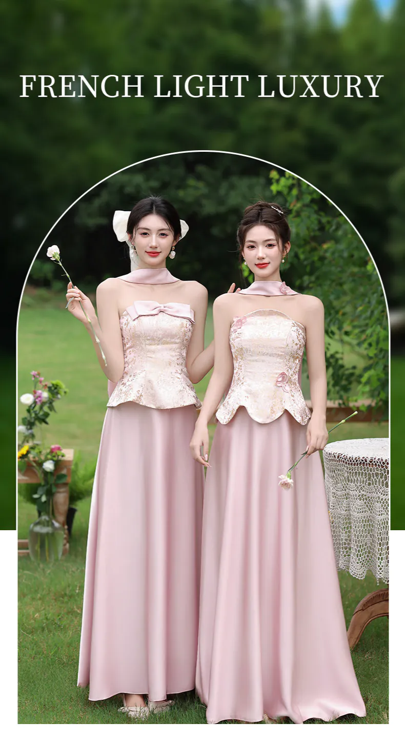 Blush-Pink-Jacquard-Peplum-Bodice-Satin-Wedding-Guest-Bridal-Party-Dress07