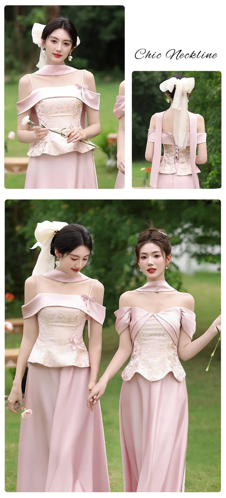 Blush-Pink-Jacquard-Peplum-Bodice-Satin-Wedding-Guest-Bridal-Party-Dress15