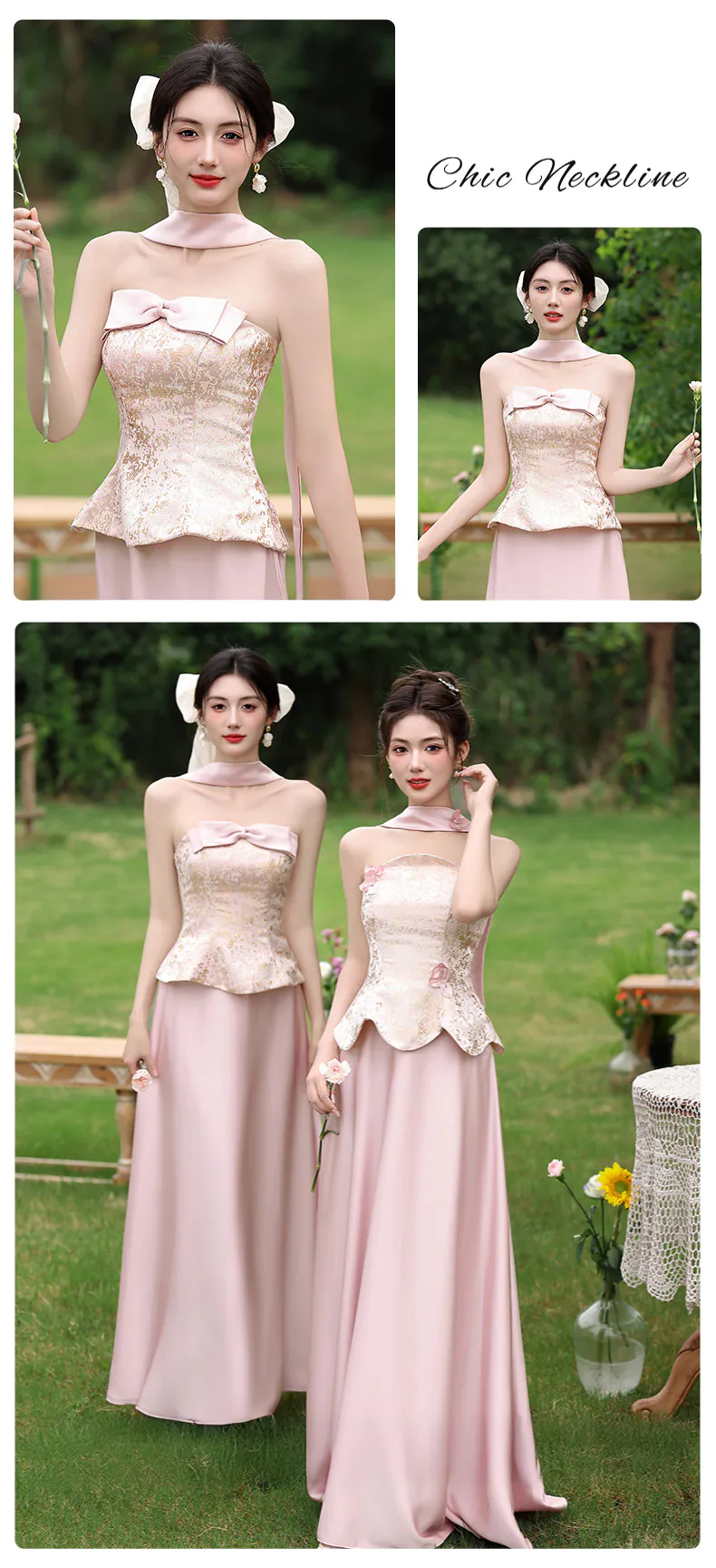 Blush-Pink-Jacquard-Peplum-Bodice-Satin-Wedding-Guest-Bridal-Party-Dress19