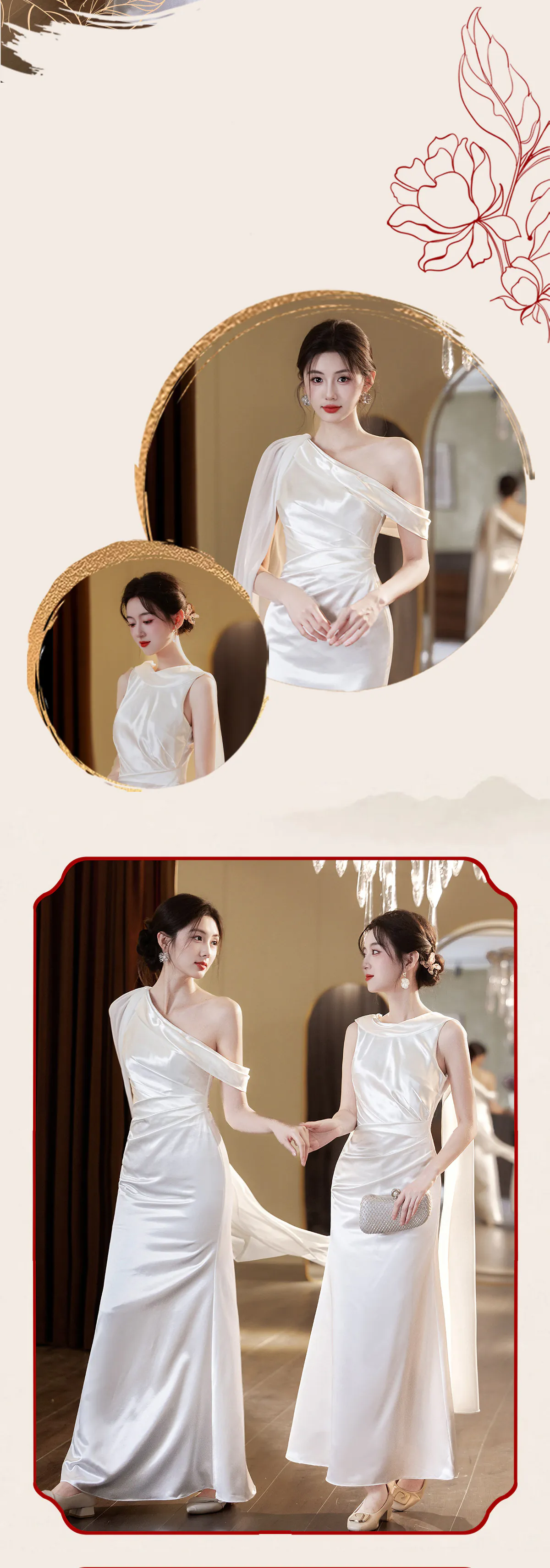 Classic-Ivory-Mismatched-White-Satin-Bridal-Party-Wedding-Guest-Dress08