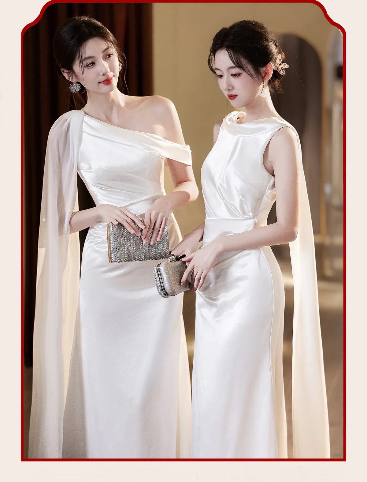 Classic-Ivory-Mismatched-White-Satin-Bridal-Party-Wedding-Guest-Dress09