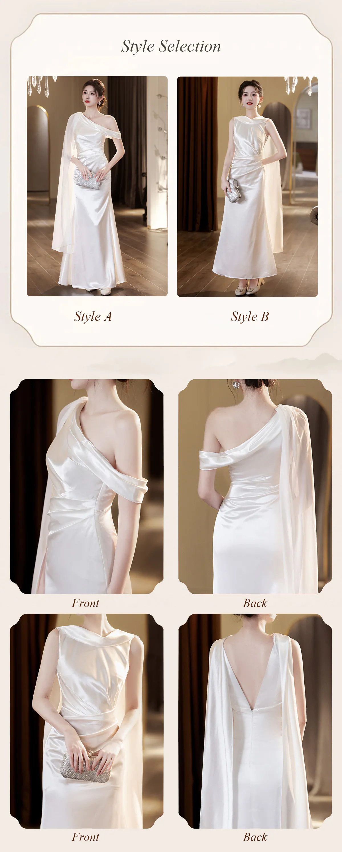 Classic-Ivory-Mismatched-White-Satin-Bridal-Party-Wedding-Guest-Dress10