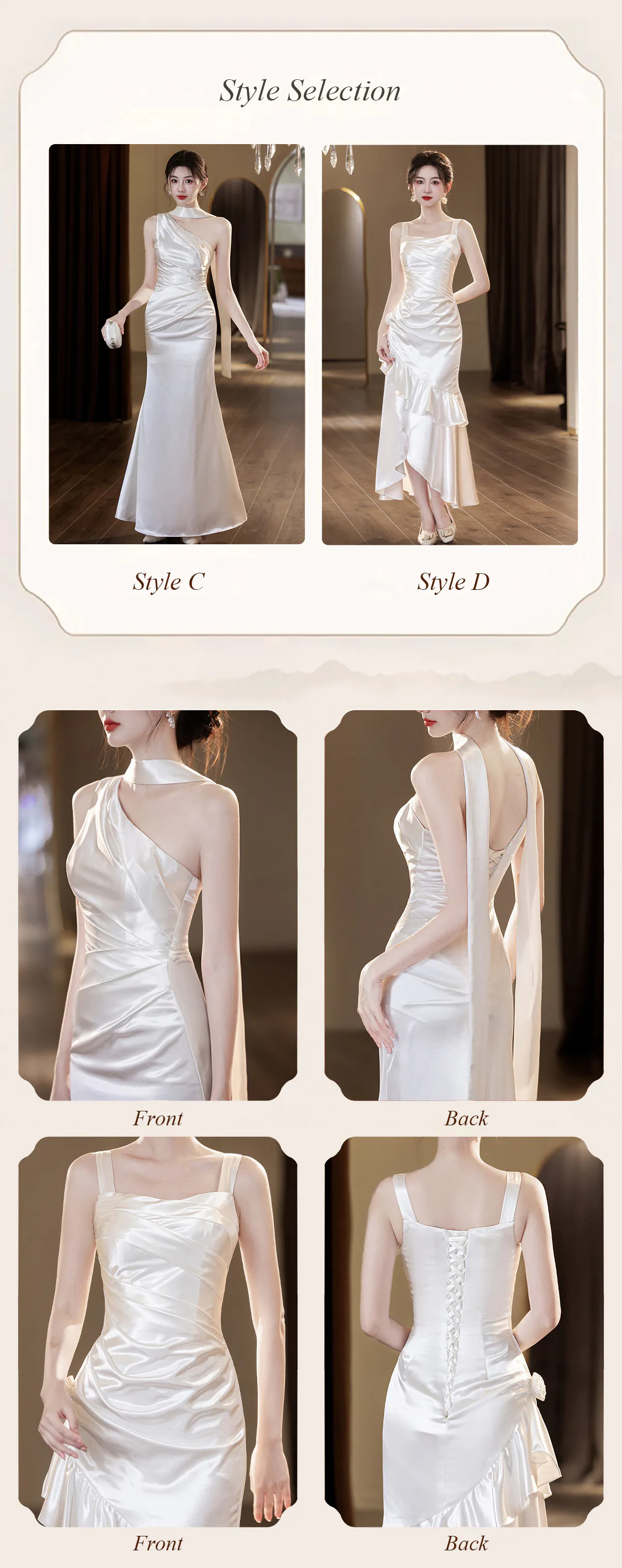 Classic-Ivory-Mismatched-White-Satin-Bridal-Party-Wedding-Guest-Dress11