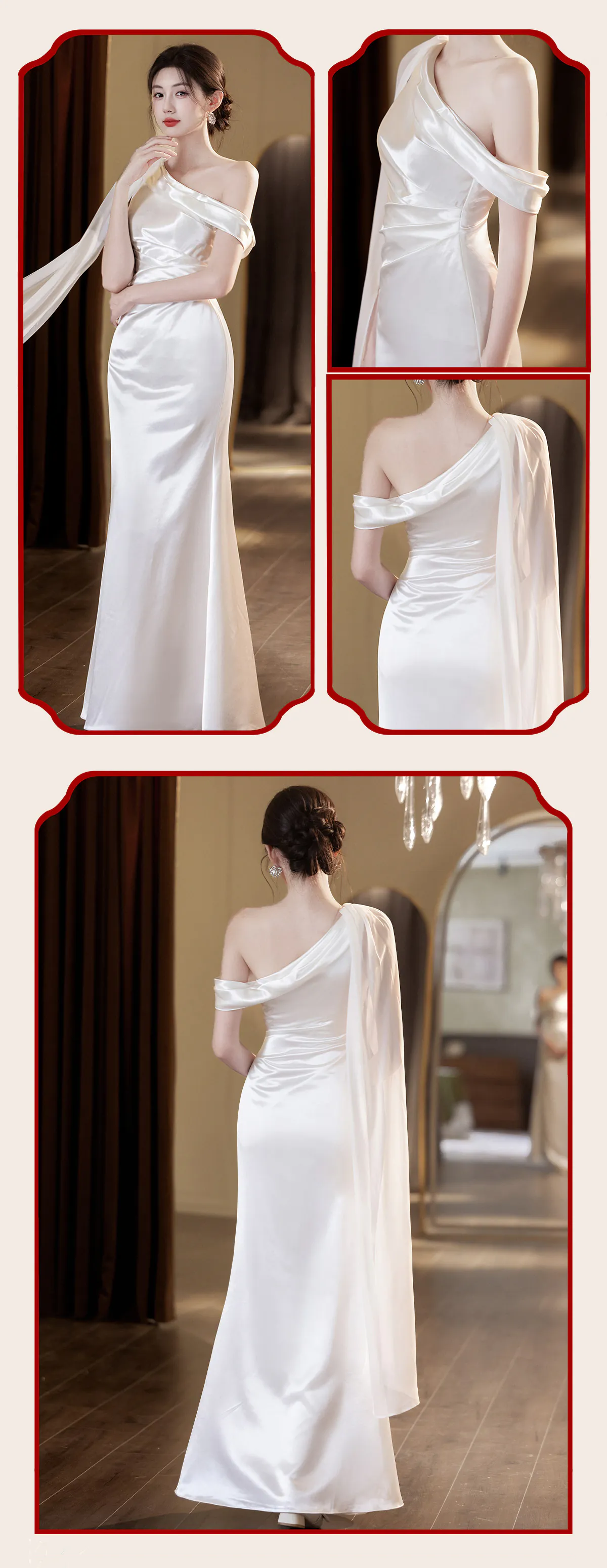 Classic-Ivory-Mismatched-White-Satin-Bridal-Party-Wedding-Guest-Dress13