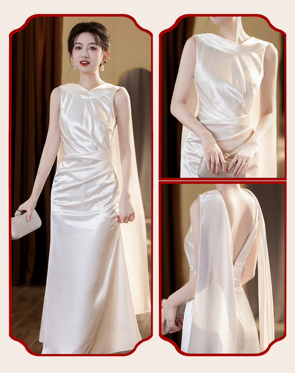 Classic-Ivory-Mismatched-White-Satin-Bridal-Party-Wedding-Guest-Dress15