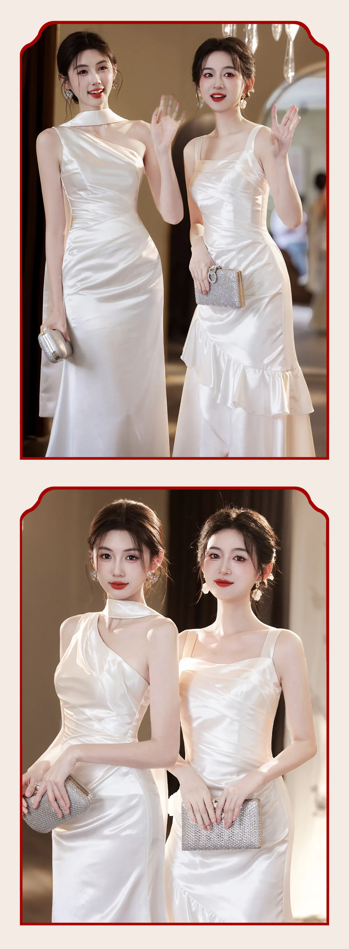 Classic-Ivory-Mismatched-White-Satin-Bridal-Party-Wedding-Guest-Dress27