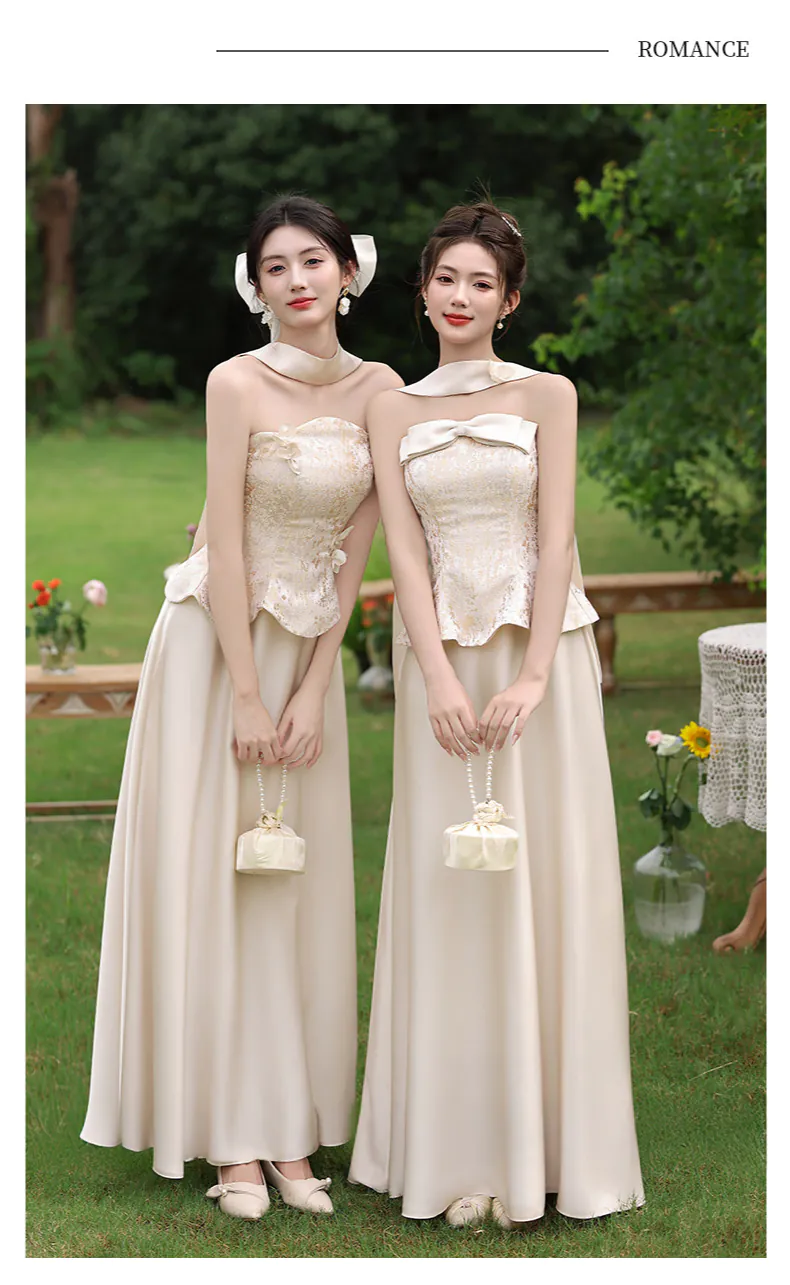 Classy-Champagne-Brocade-Jacquard-Corset-Mismatched-Bridesmaid-Dress10