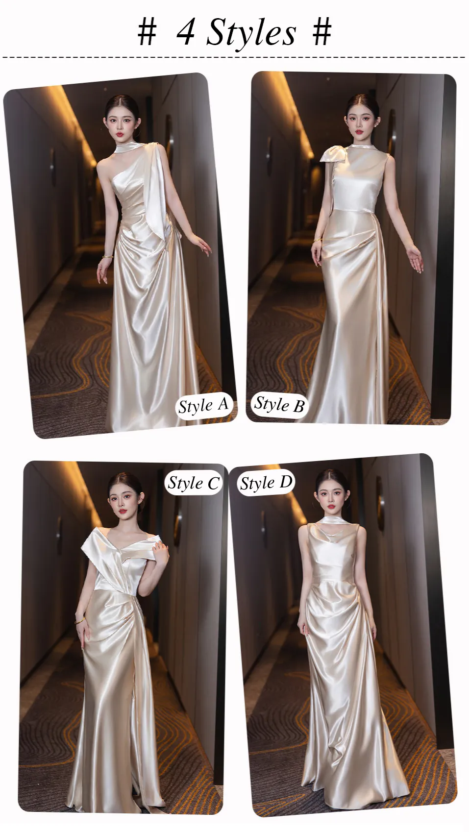 Lustrous-Gilded-Champagne-Satin-Maid-of-Honor-Wedding-Reception-Dress14