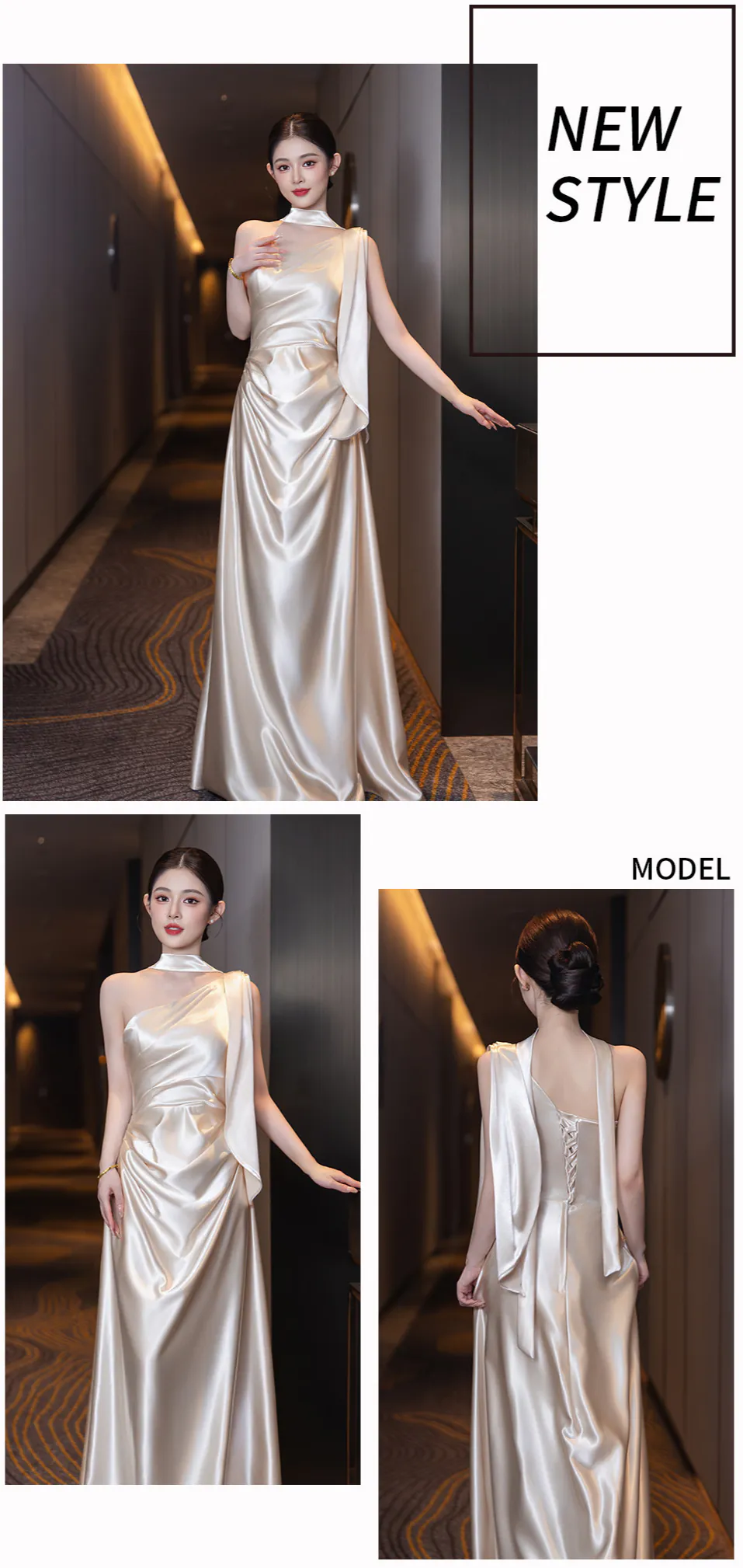 Lustrous-Gilded-Champagne-Satin-Maid-of-Honor-Wedding-Reception-Dress18
