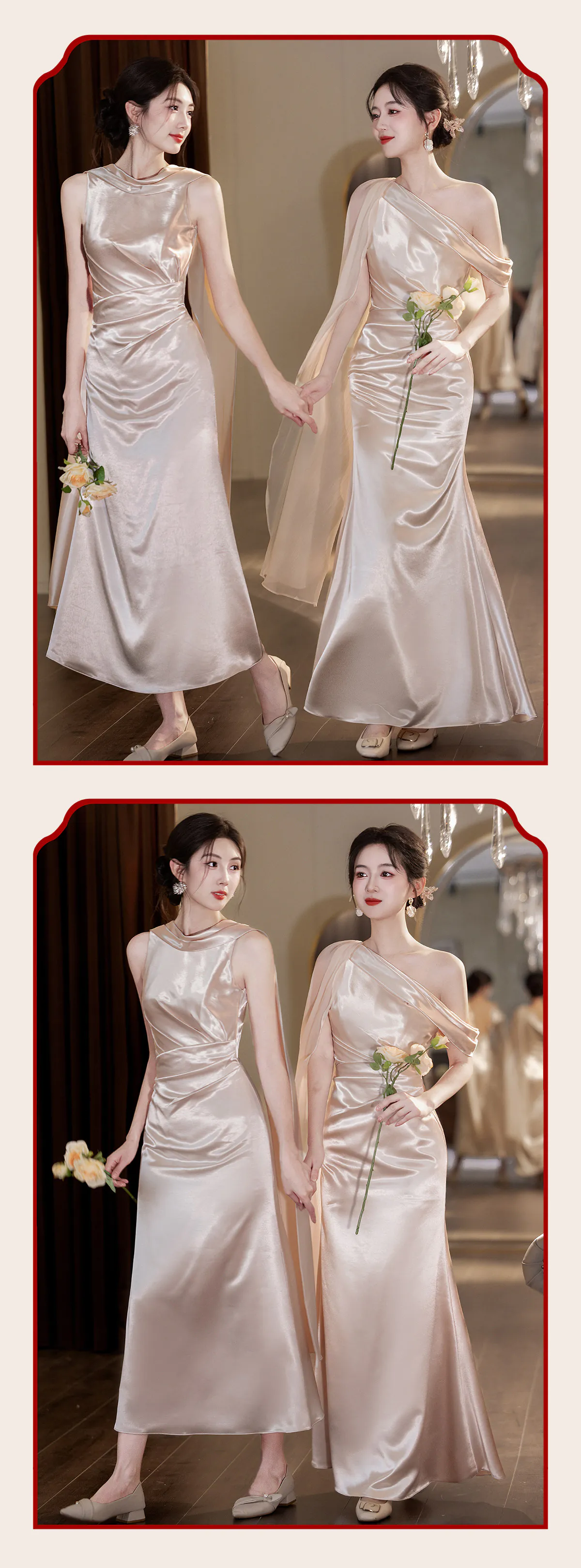 Modern-Light-Khaki-Glossy-Satin-Ruched-Bodice-Asymmetrical-Bridesmaid-Dress25