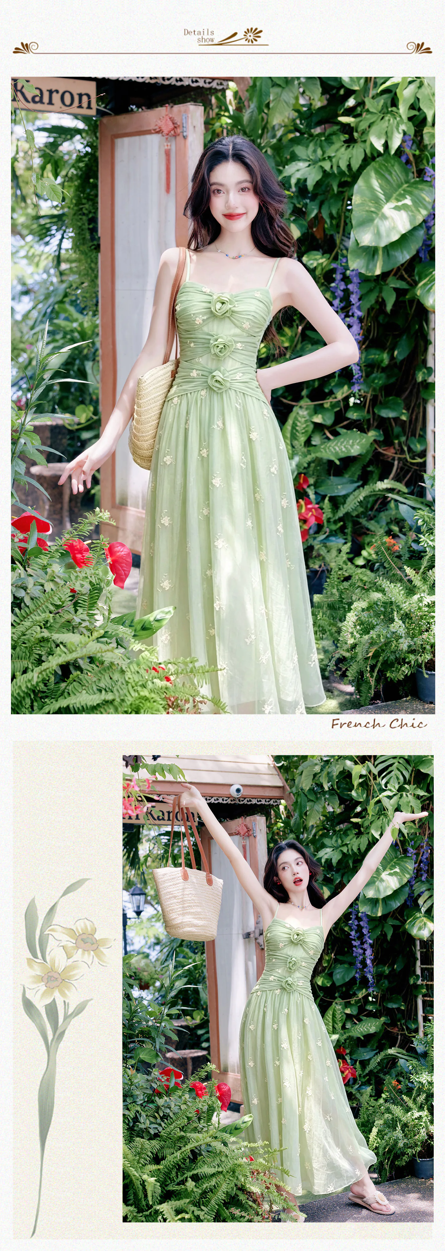 Sage-Green-Ruched-Bodice-Mesh-Cami-Dress-with-Knit-Shrug-2-Piece-Set10