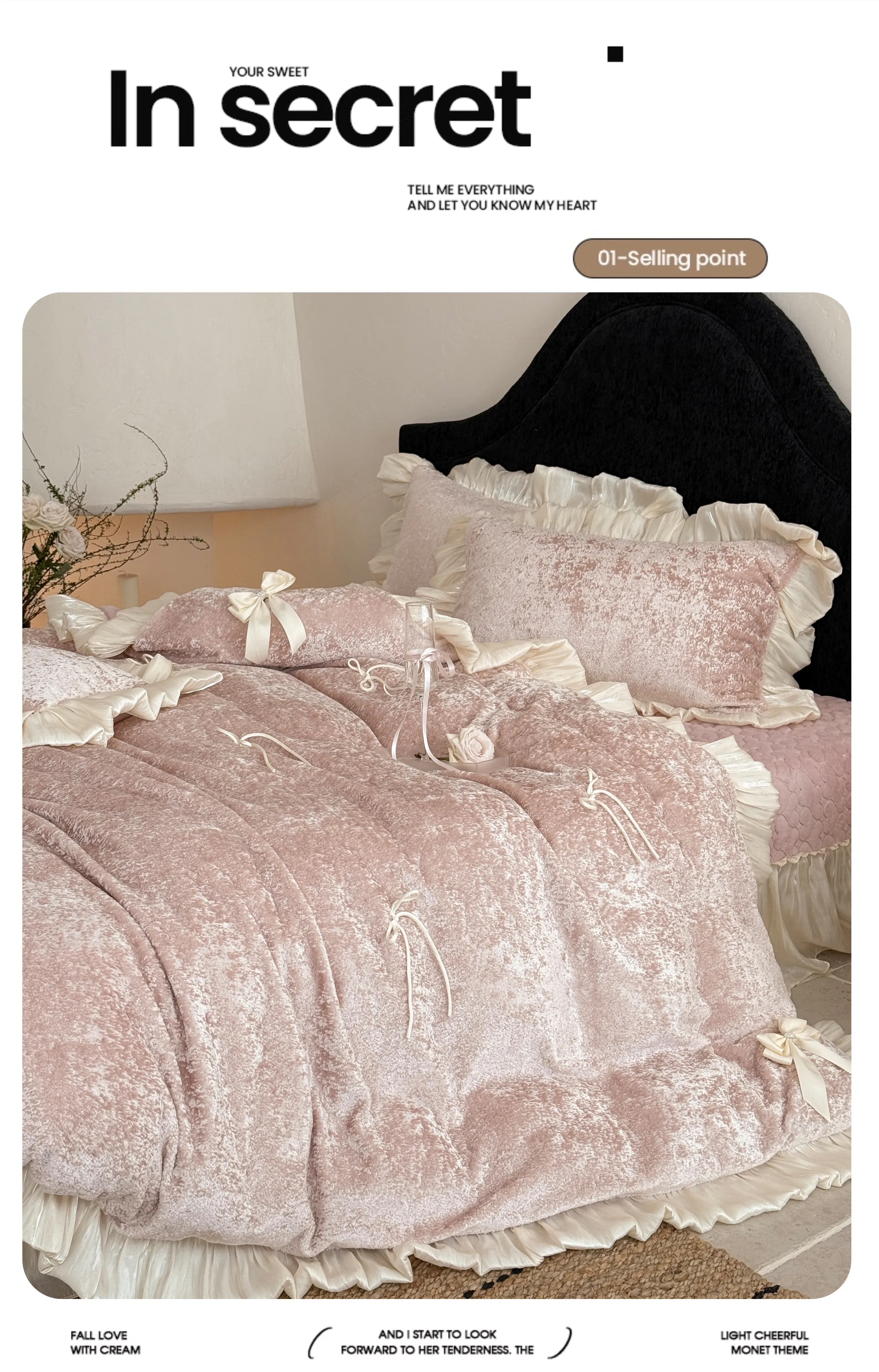 Ultra-Soft-Solid-Color-Matte-Milk-Velvet-Flannel-Bedding-Set-with-Bow-Ties11