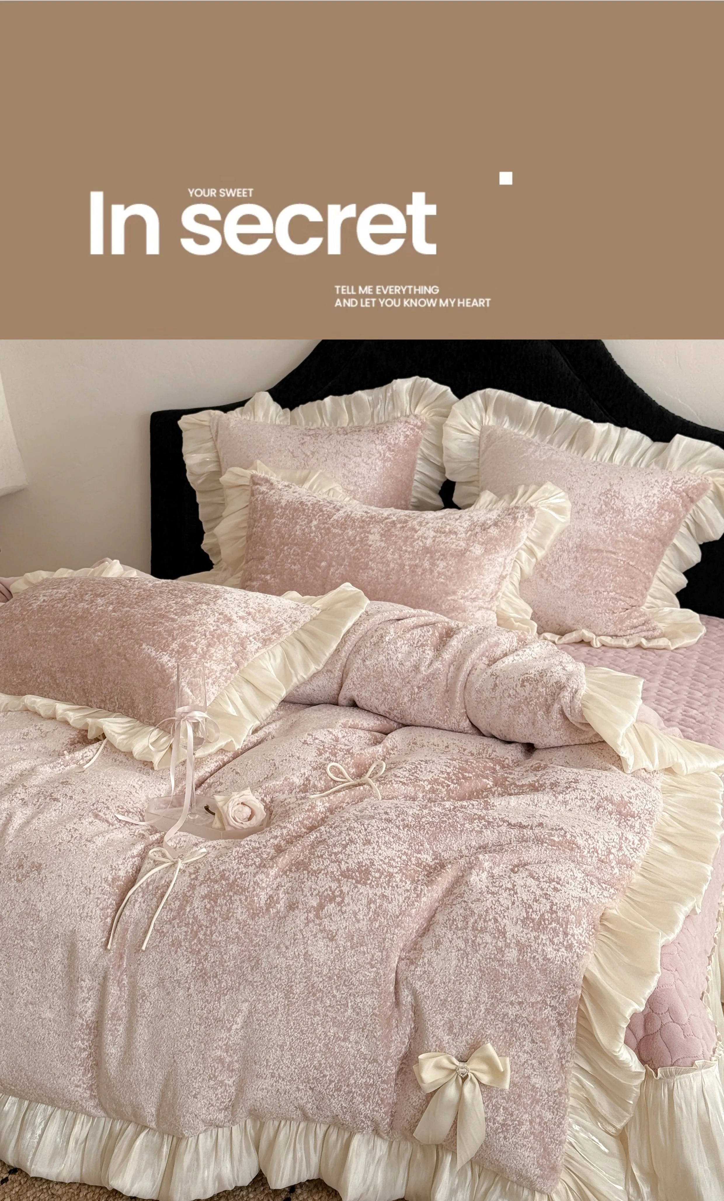 Ultra-Soft-Solid-Color-Matte-Milk-Velvet-Flannel-Bedding-Set-with-Bow-Ties13