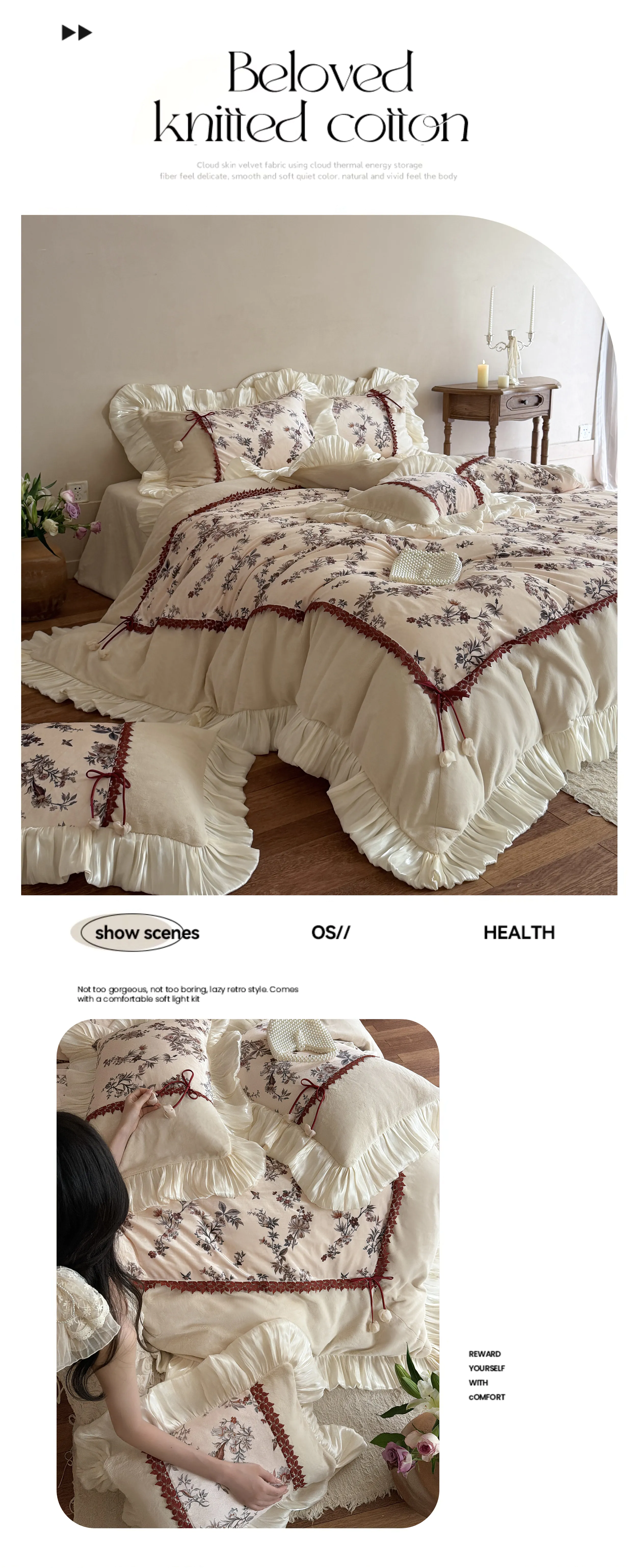 Botanical-Print-Winter-Warm-260g-Matte-Milk-Velvet-Comforter-Cover-Set09