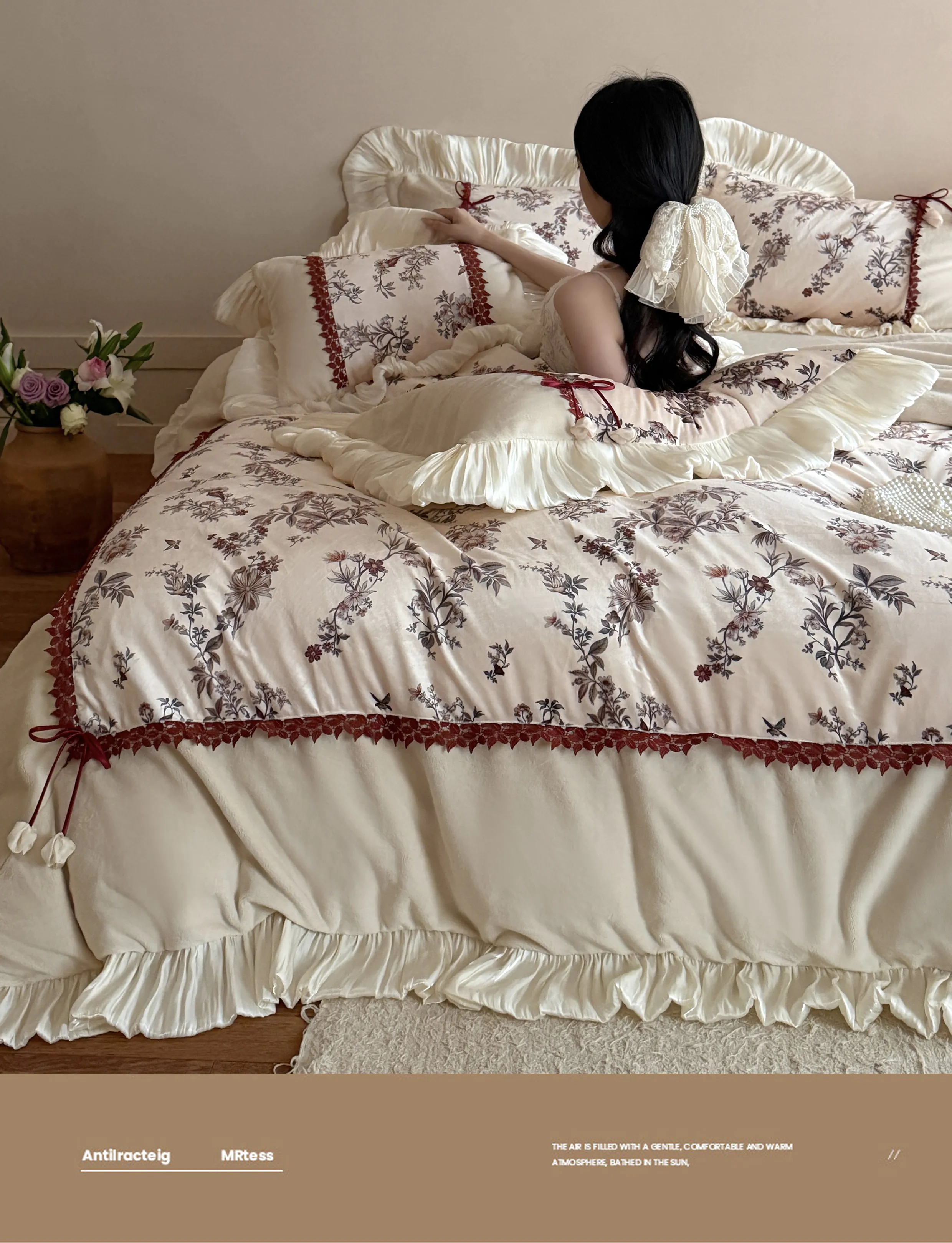 Botanical-Print-Winter-Warm-260g-Matte-Milk-Velvet-Comforter-Cover-Set10