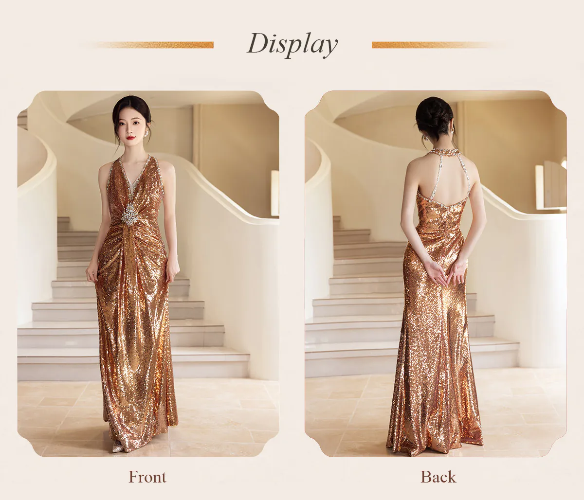 Champagne-Gold-Deep-V-Neck-Ruched-Bodice-Sequin-Sleeveless-Prom-Dress09