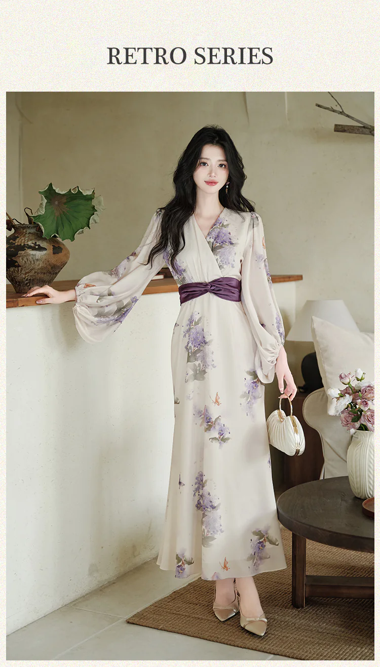 Ethereal-Butterfly-Lilac-Print-Bishop-Sleeves-Wrap-Chiffon-Casual-Dress07