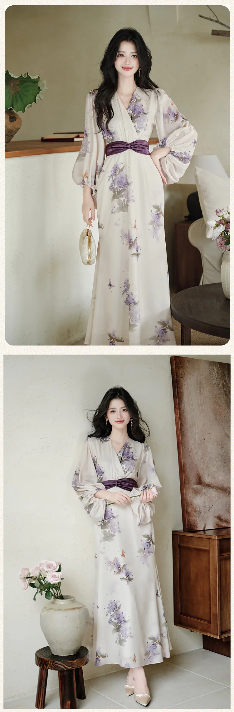 Ethereal-Butterfly-Lilac-Print-Bishop-Sleeves-Wrap-Chiffon-Casual-Dress14