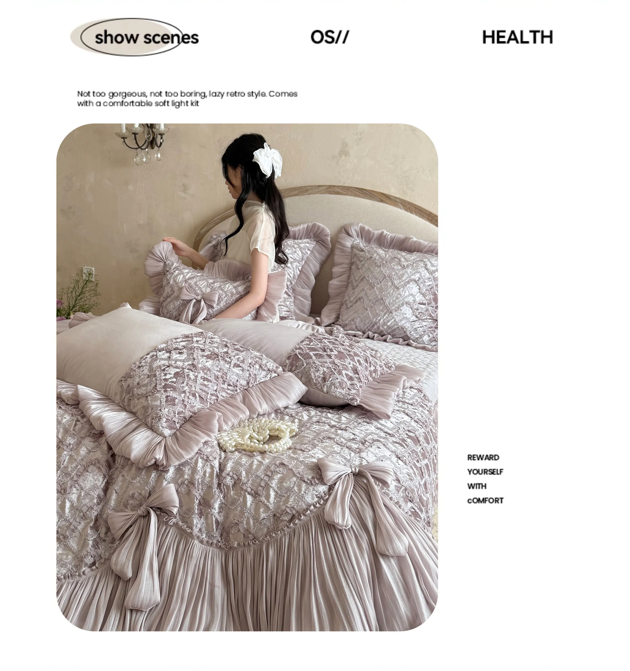 European-Haute-Couture-Crinkle-Pleated-Matte-Fleece-Velvet-Bedspread-Set10