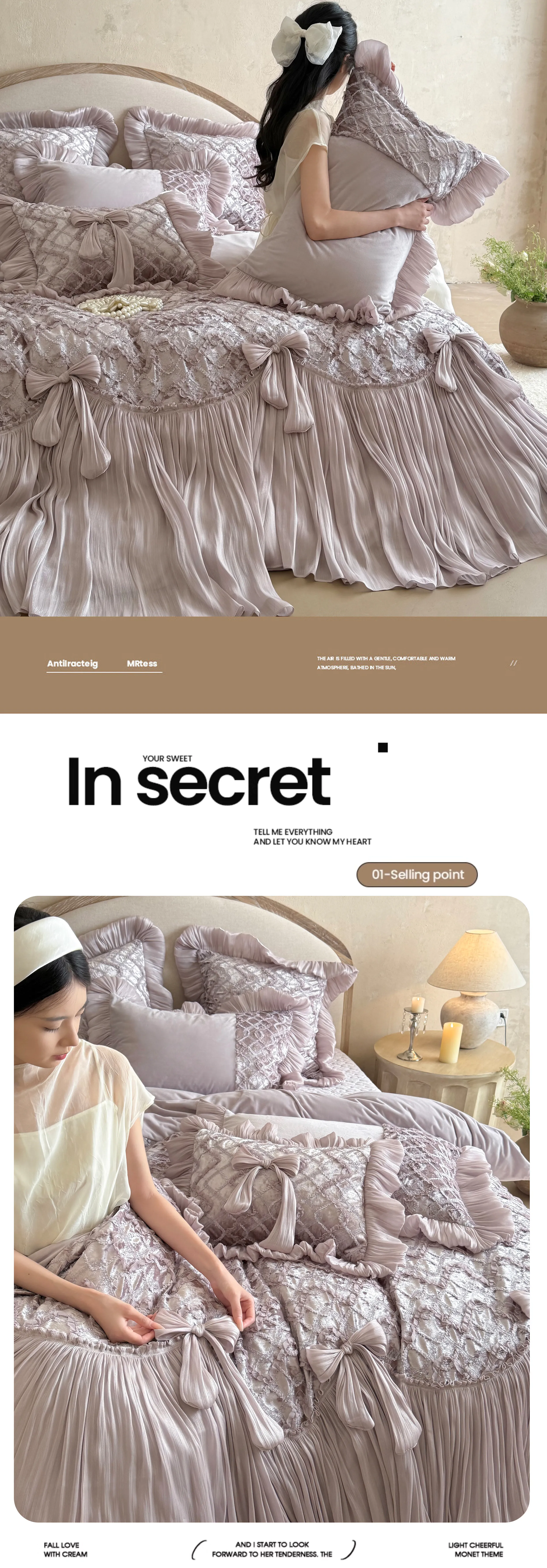 European-Haute-Couture-Crinkle-Pleated-Matte-Fleece-Velvet-Bedspread-Set11