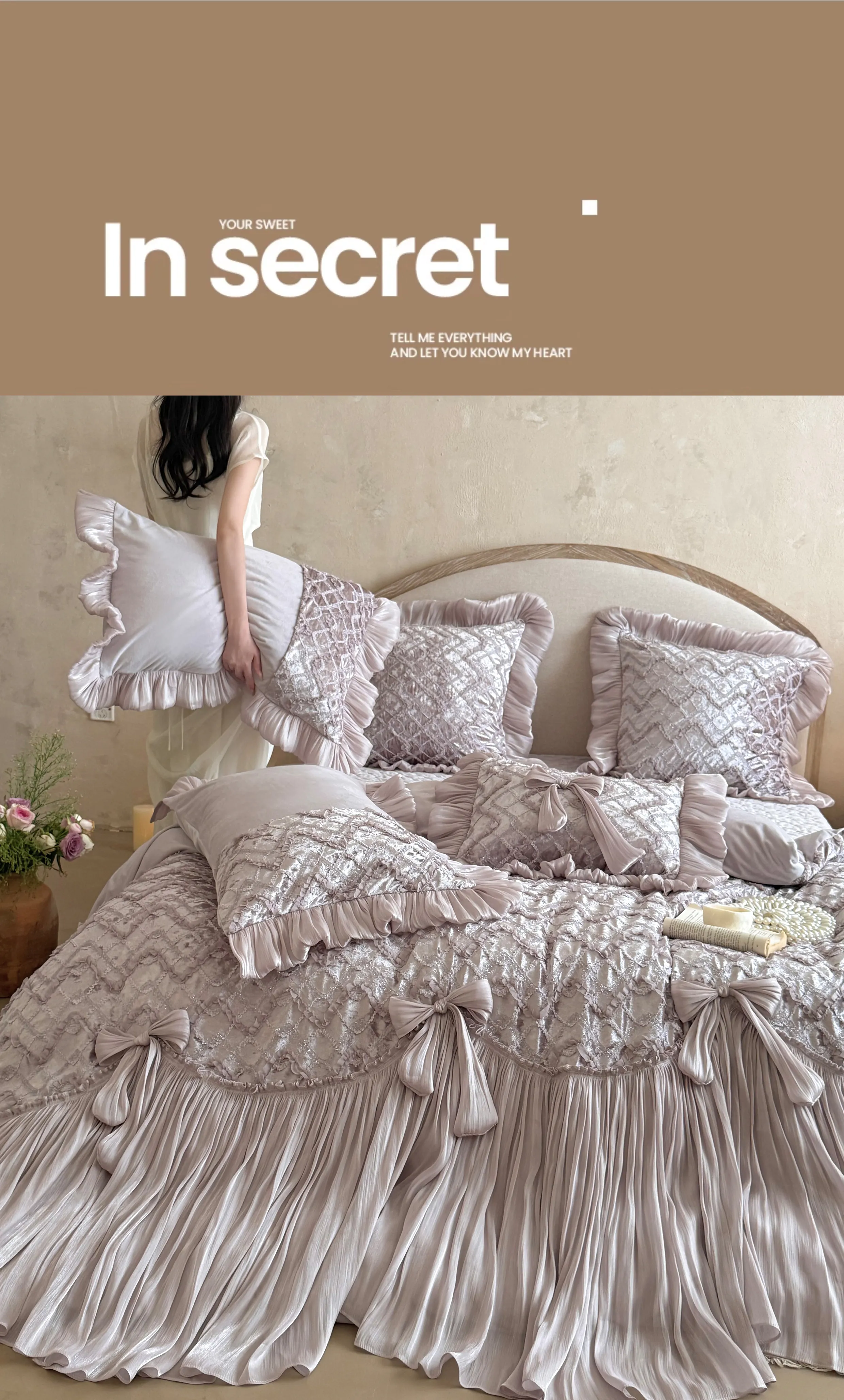 European-Haute-Couture-Crinkle-Pleated-Matte-Fleece-Velvet-Bedspread-Set13