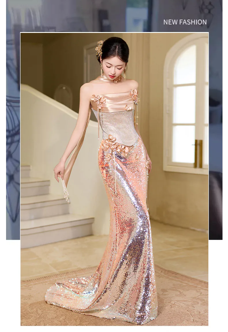 Glamorous-Rose-Gold-Shimmer-Ombre-Sequin-Mermaid-Strapless-Formal-Gown07