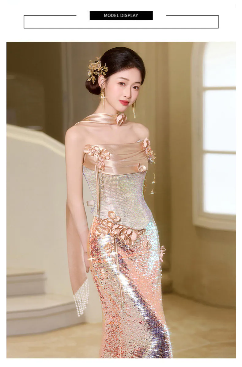 Glamorous-Rose-Gold-Shimmer-Ombre-Sequin-Mermaid-Strapless-Formal-Gown09