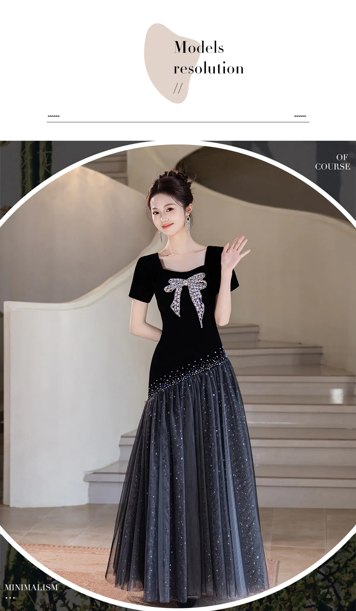 Hepburn-Style-Black-Velvet-Short-Sleeve-Evening-Dress-with-Rhinestone-Bow10