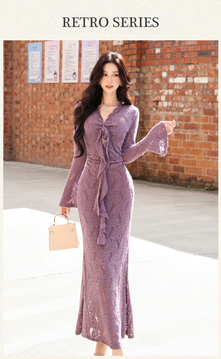 Lavender-Lilac-Sheer-Floral-Lace-V-Neck-Long-Flare-Sleeve-Bodycon-Dress07