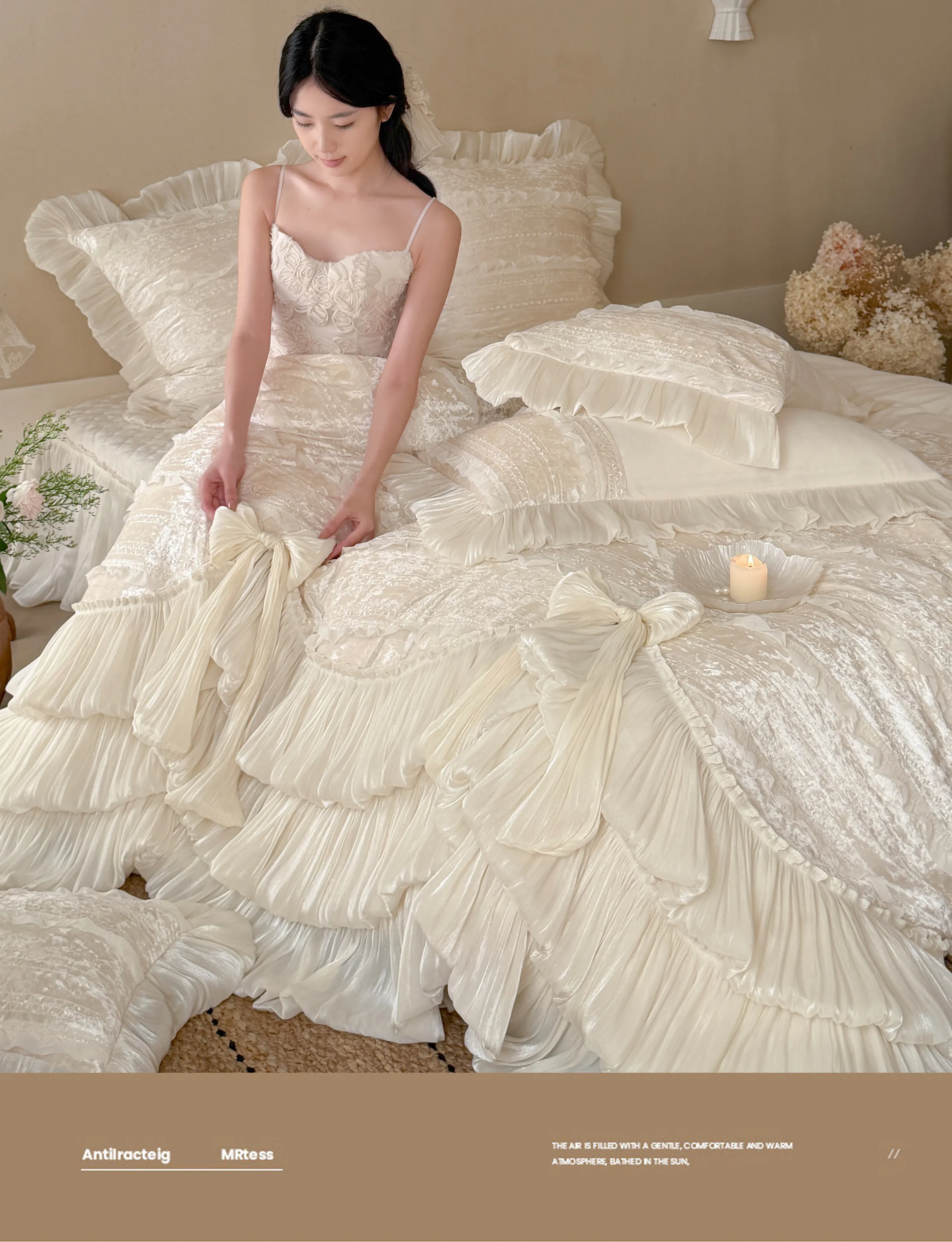 Princess-Baby-Velvet-Tiered-Pleated-Skirt-Hem-Duvet-Cover-Set-Bedroom-Decor10