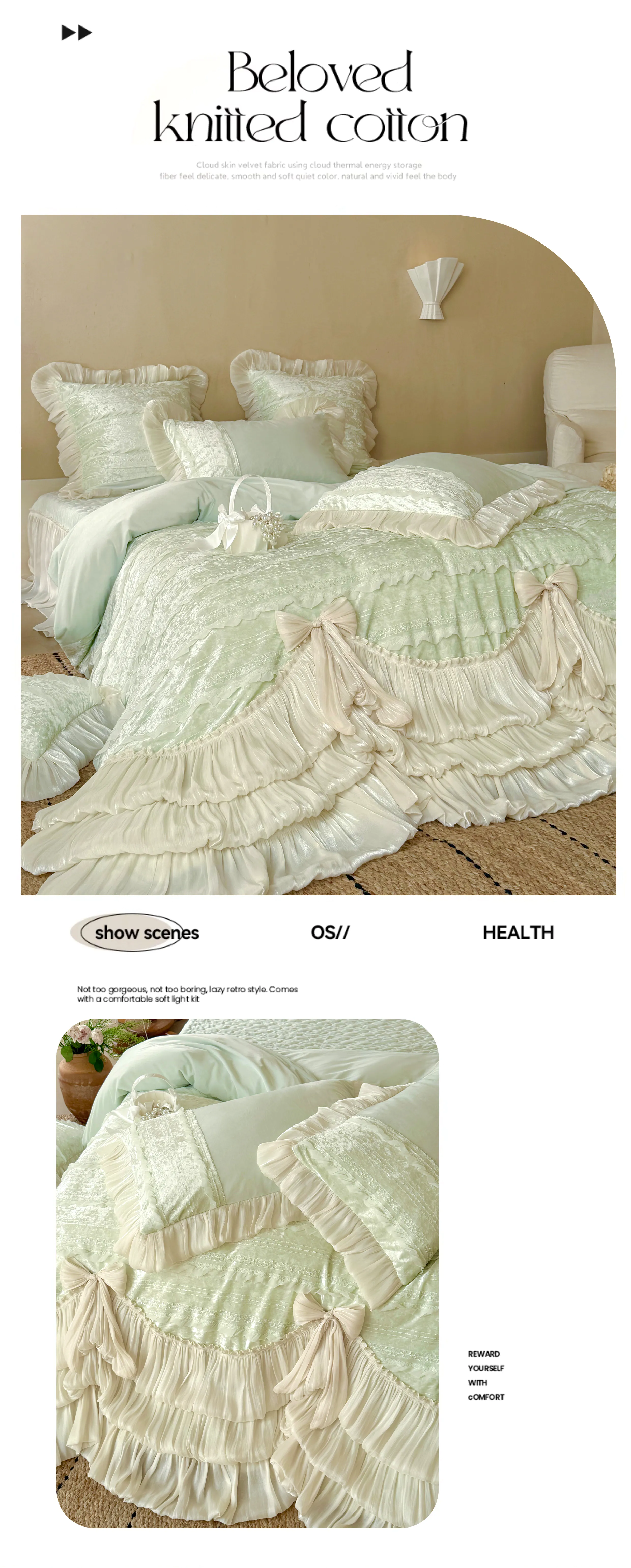 Princess-Baby-Velvet-Tiered-Pleated-Skirt-Hem-Duvet-Cover-Set-Bedroom-Decor14