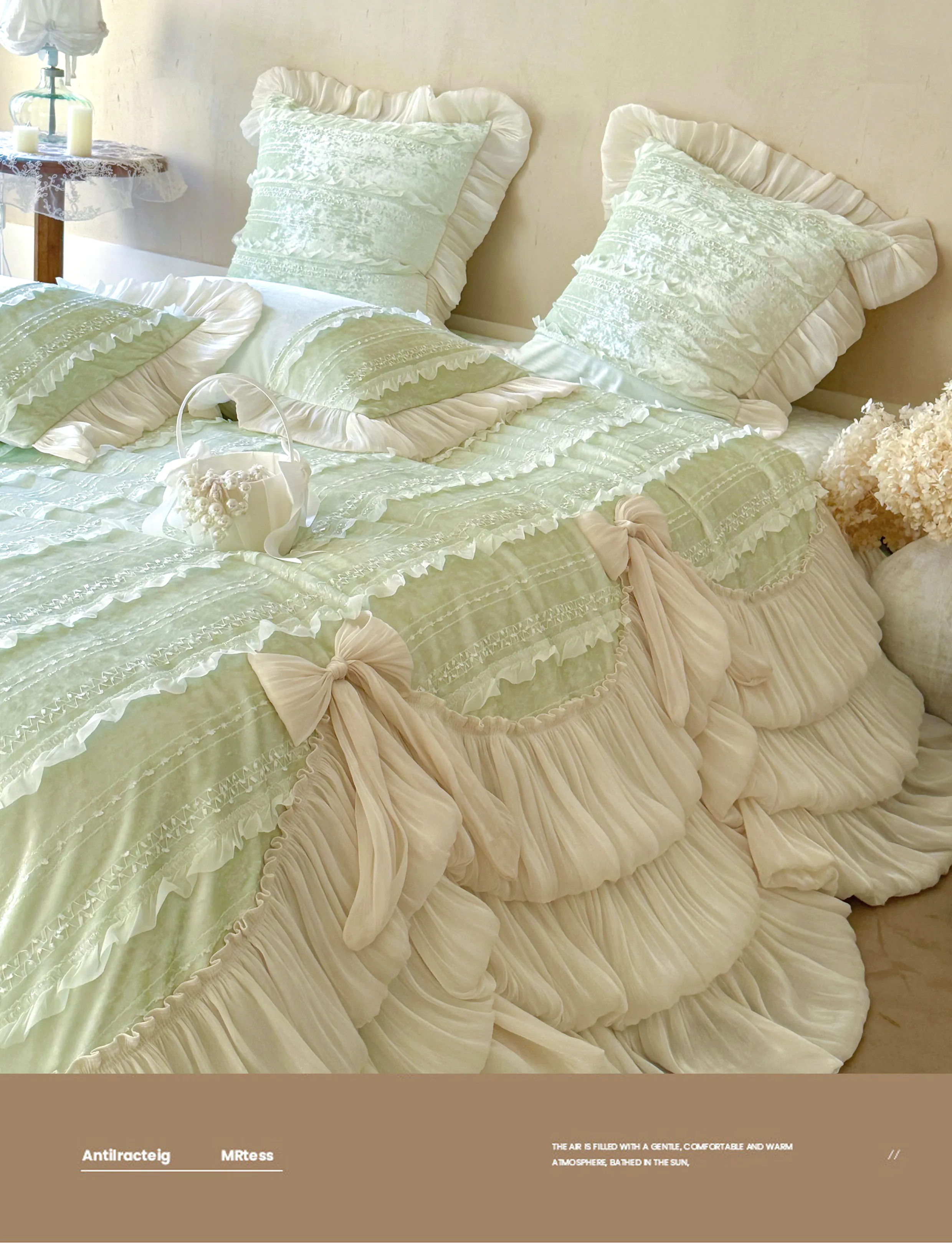 Princess-Baby-Velvet-Tiered-Pleated-Skirt-Hem-Duvet-Cover-Set-Bedroom-Decor15