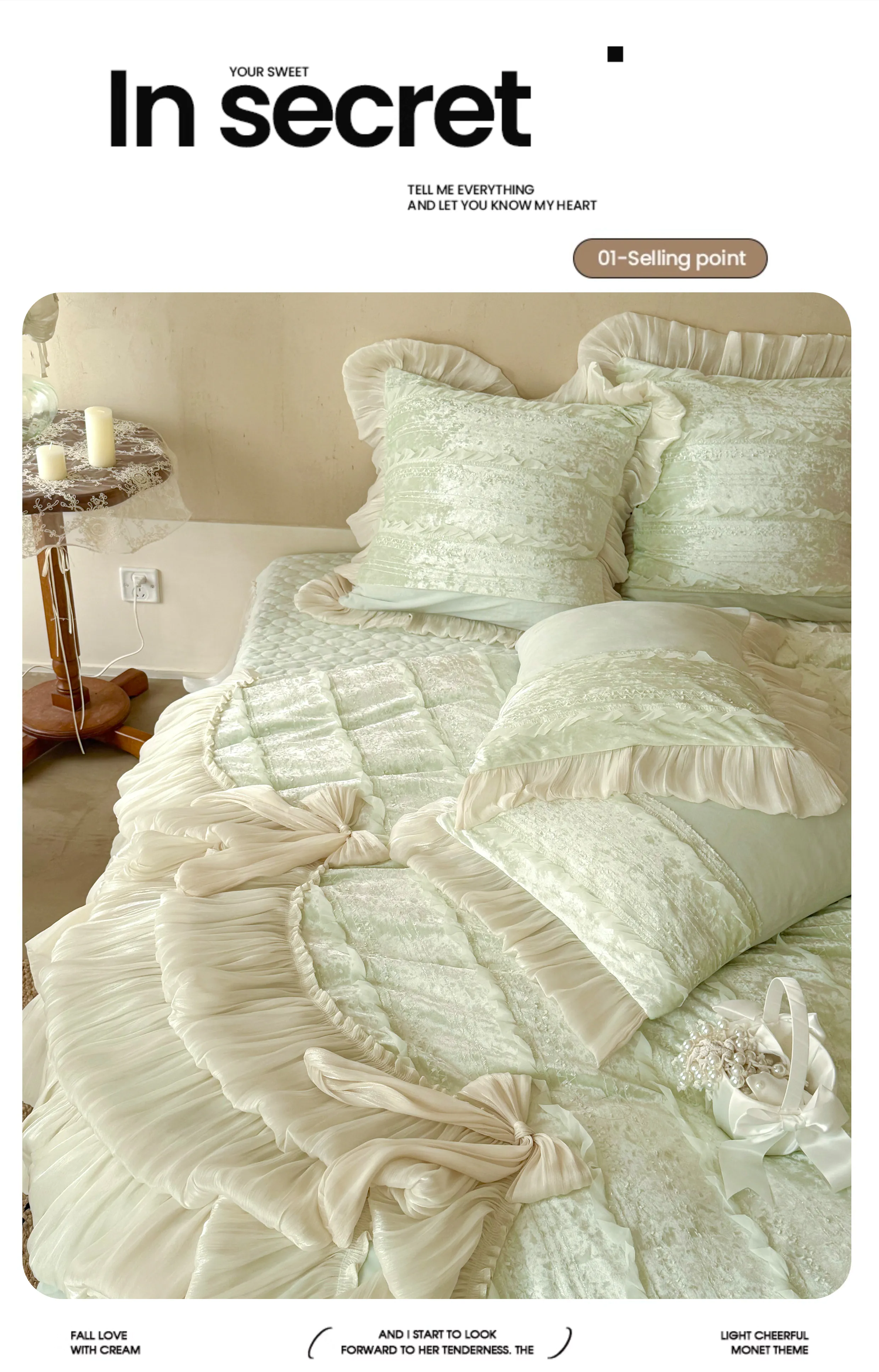 Princess-Baby-Velvet-Tiered-Pleated-Skirt-Hem-Duvet-Cover-Set-Bedroom-Decor16