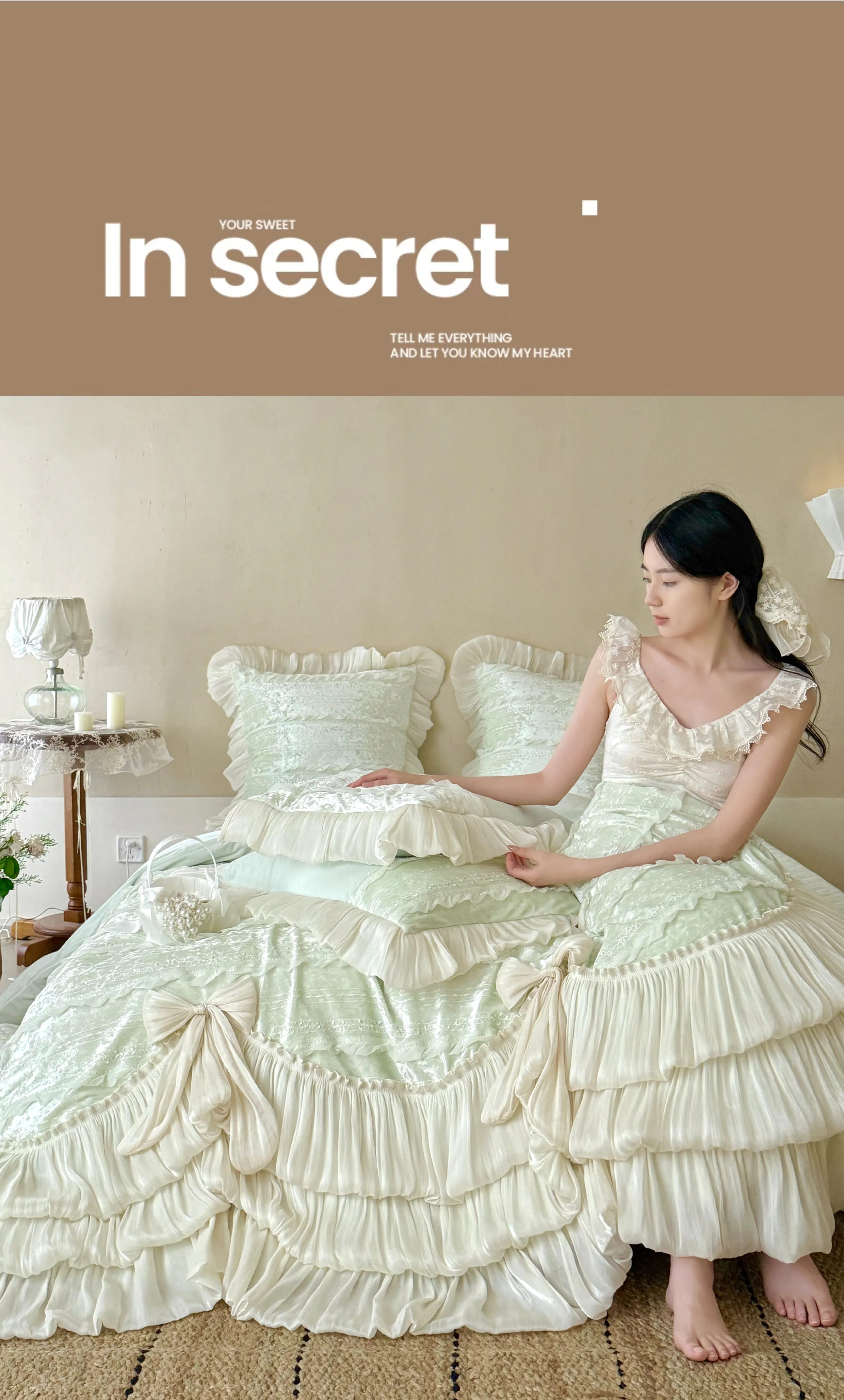 Princess-Baby-Velvet-Tiered-Pleated-Skirt-Hem-Duvet-Cover-Set-Bedroom-Decor18